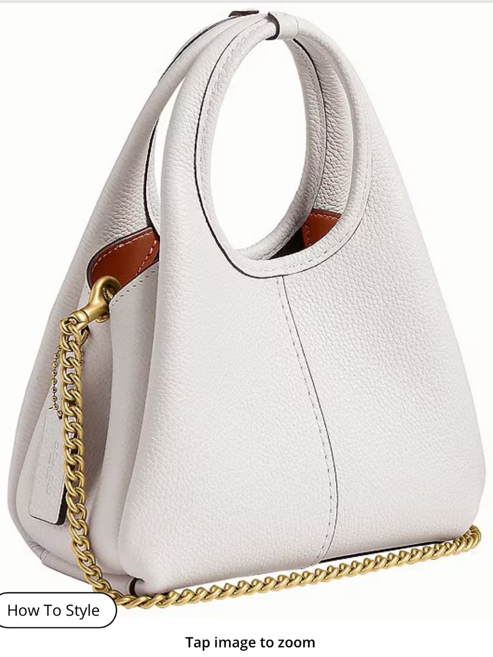 NWT🌷Coach Lana Convertible Clutch Handle Bag 19 in “Chalk” - Picture 6 of 11